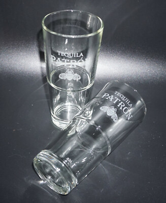 Patron Tequila 2 er Set Longdrinkglas Agave Mixglas Mexiko Bar Kneipe Party