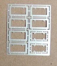 GOFER RACING LICENSE PLATE FRAMES FOR 1:24 or 1:25 SCALE MODEL CARS