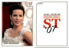 KATE BECKINSALE Volume 1 perforated card #3 2007 Spotlight Tribute Card