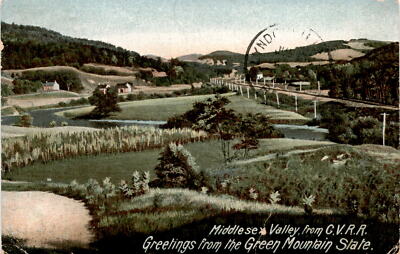 Middlesex Valley, C.V.R.R, Green Mountain State, Portland, ME, Postcard