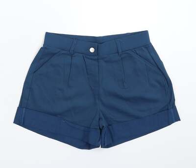 A Express Damen Blau Viskosemischung Hot Pants Größe S L4in Extra-Slim