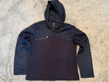 Marithe Francois Girbaud Full Zip Nylon Jacket Womens Size M Blue Hooded Pockets