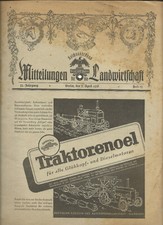 &nbsp;Mitteilungen der DLG&nbsp; 6 Hefte 1938 Heft 1,2,6,8,9,13