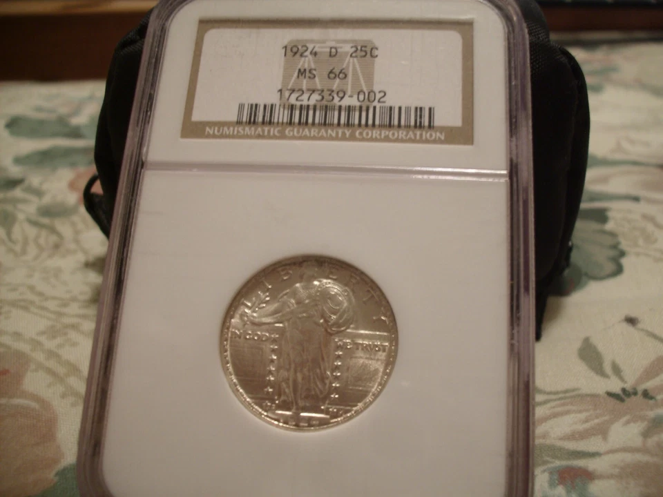 1924 D STANDING LIBERTY QUARTER - NGC MS 66 - NICE STRIKE & ORIGINAL MINT LUSTER - Image 2 of 4
