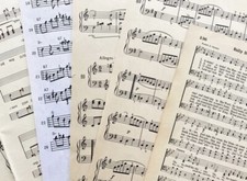 Vintage Music Sheets From Old Music Books 16 Music Pages For Junk Journals MP16