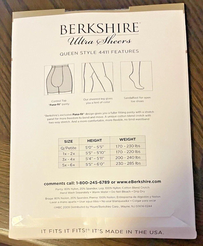 Sandalia Berkshire Ultra Sheers Queen Control Top Q/Pequeño Marfil Hecho en EE. UU. Foto 2 de 2
