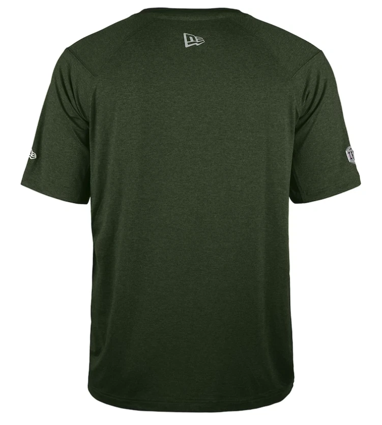 Edmonton Elks New Era Sideline Varsity Performance T-Shirt Green CFL Football - Image 3 of 3