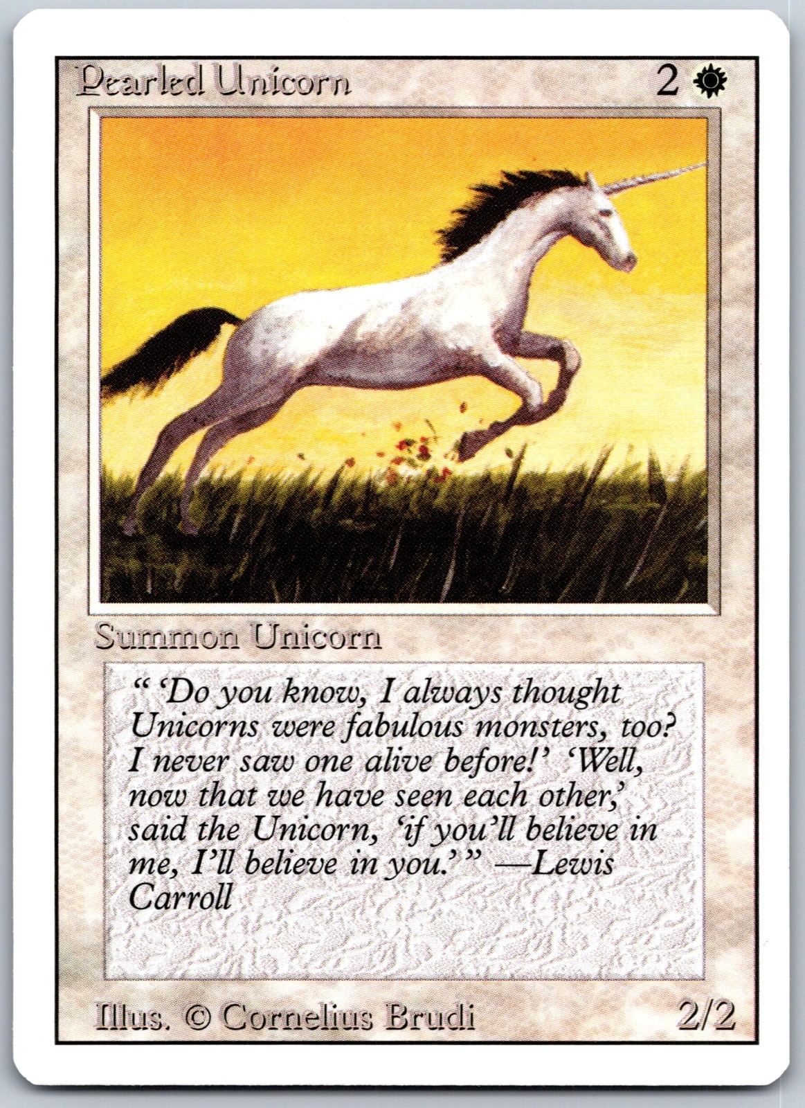 Pearled Unicorn Revised Edition MTG NM