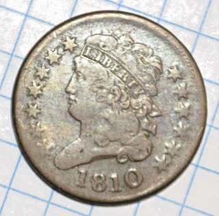 1810 Classic Head Half Cent 1/2C BN Very Fine C 4