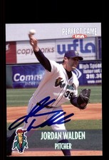 Signed Baseball Card Auto 2008 Perfect Game Cedar Rapids Kernels Jordan Walden