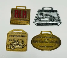 Vtg Austin Western Grader Watch Fob Construction Equipment Advertising lot of 4
