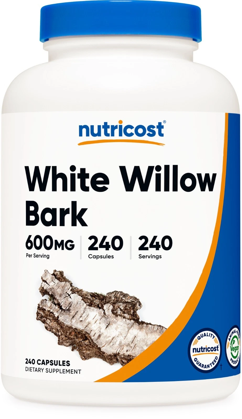 NC White Willow Bark Capsules Bottle