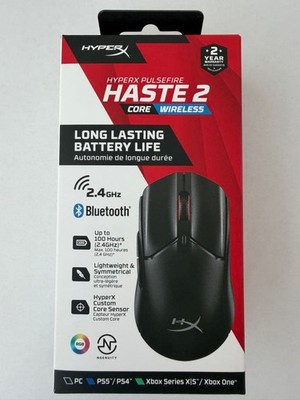 HyperX Pulsefire Haste 2 Core Wireless Gaming Mouse Black Unused