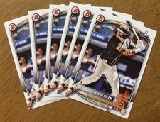 Lot (6) of Gavin Kilen 2025 1st Bowman Draft #BD40 Giants #13 Pick