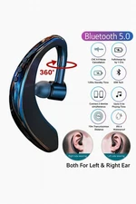 Wireless Bluetooth 5.0 Earpiece Headset Driving Trucker Earbuds Noise Cancelling