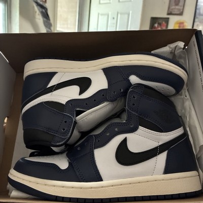Air Jordan 1 Retro High OG Men's Size 4.5 Midnight Navy black White DZ5485-401