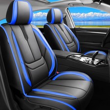 Leather Seat Covers for Acura TL 2004-2014 Full Set Black Blue Waterproof Airbag