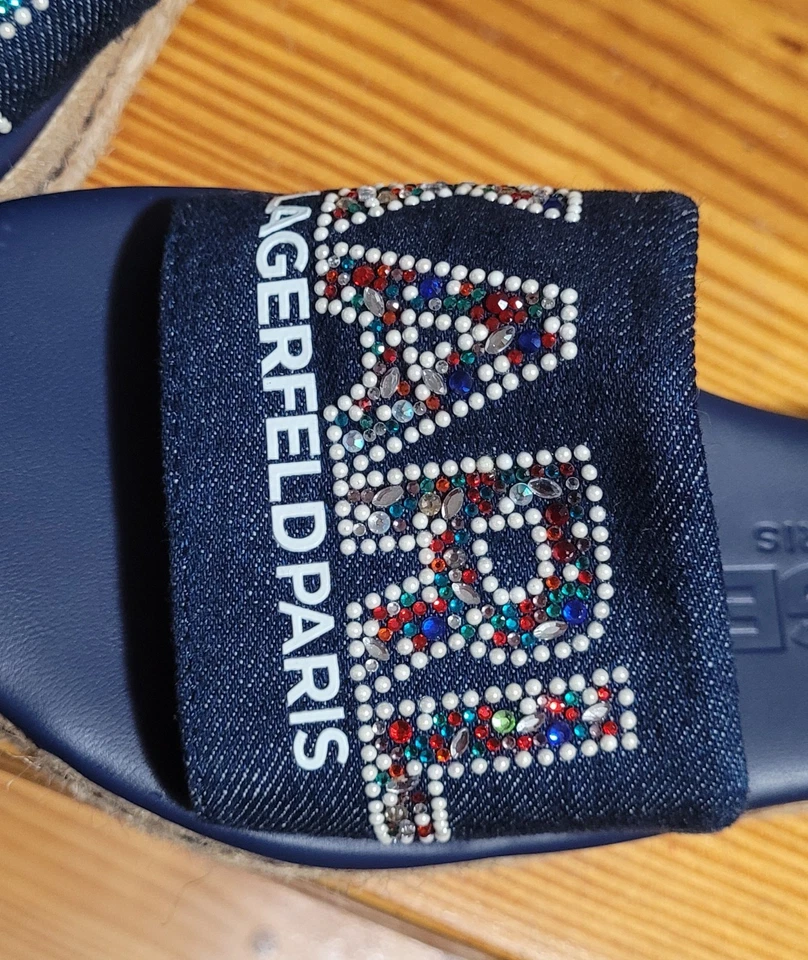 Sandalias de cuña Karl Lagerfeld Demin alpargata, talla 6,5 Foto 3 de 4