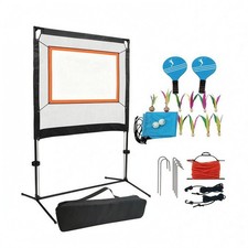 Freestanding Training Net Ground Stakes Mesh Training Net Carrying Bag