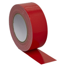 Sealey Duct Tape 50mm x 50m Red Gloss Finish Moisture Resistant Seal DTR 0.29 per metre