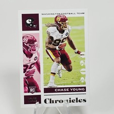 Chase Young ROOKIE PANINI CHRONICLES CARD . rookie card picture
