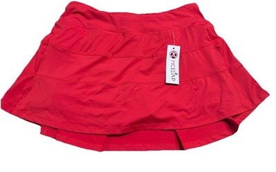Mcedar Active Tennis Golf Fitness Skort Skirt  Red Women  medium NWT Dupe