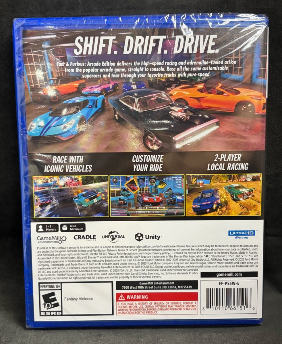 Fast & Furious: Arcade Edition (PS5 / Playstation 5) BRAND NEW