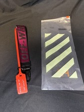 Off-white Inspired Keychain with Industrial Clasp and Zip Tie Pink