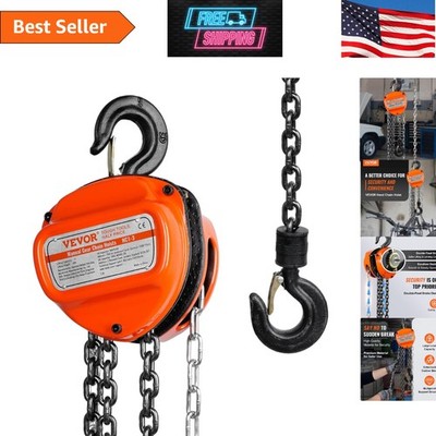 Versatile Chain Hoist - 20 FT G80 Steel with Reliable Dual-Pawl Brake System