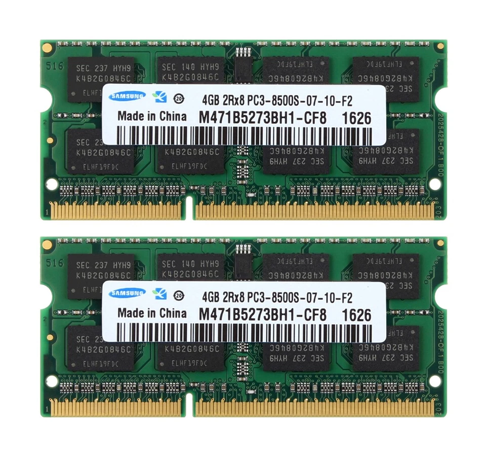 10X 4GB 2RX8 DDR3 1066MHz PC3-8500S 204PIN SODIMM Laptop RAM Memory For Samsung - Image 3 of 4
