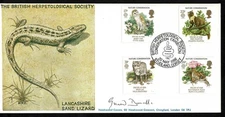 Gerald DURRELL Naturalist TV Presenter RARE Signed First Day Cover FDC + COA