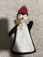 Karma 10” Wool Penguin Wine Bottle/ Christmas Tree Topper