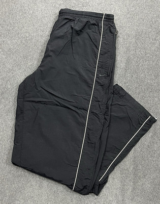 Vintage Y2K Nike Nylon Trackpants Gr. XXL  2000s Streetwear Schwarz Baggy