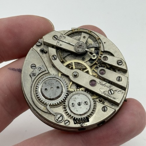 Reloj Bolsillo Suizo 42.8mm Raro Antiguo Pateck & Co Ginebra Movimiento PARA RESTAURAR - Imagen 9 de 17