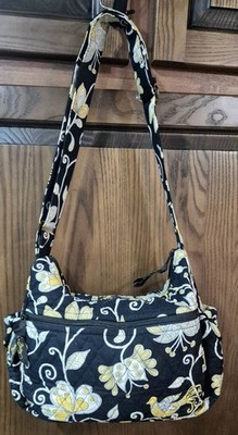 Vera Bradley Quilted Yellow Bird  ''On the Go''  Cross Body Shoulder Bag 