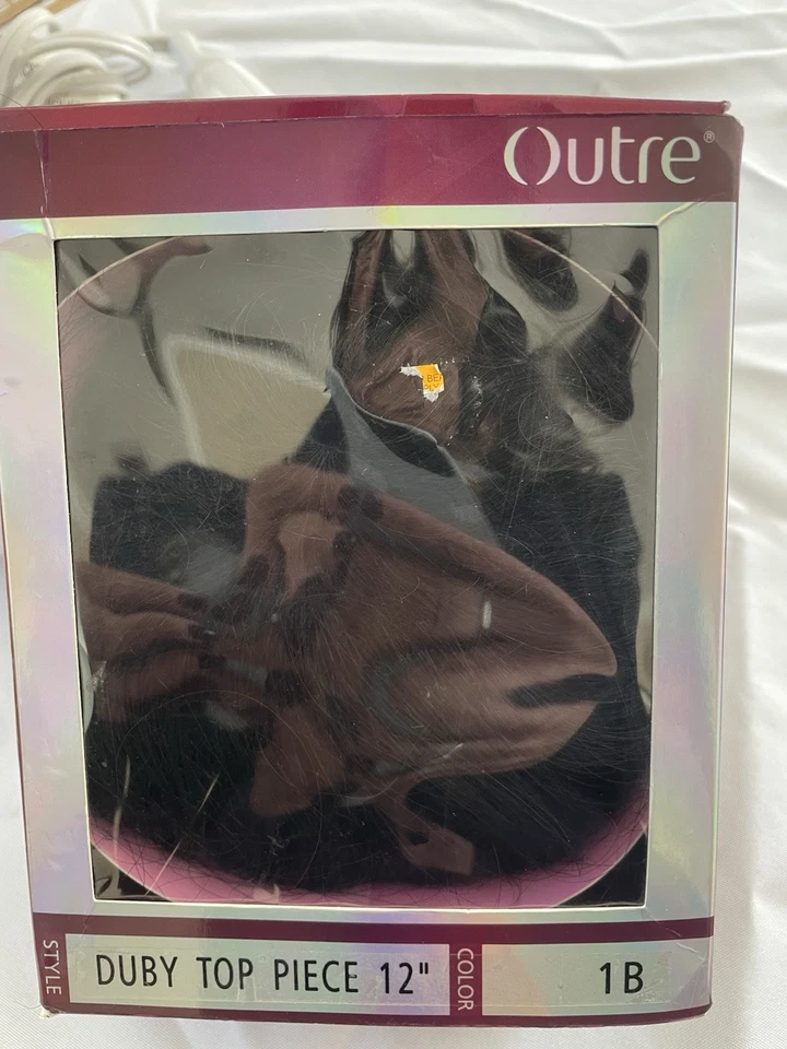 Outre 4 Pieces 100% Remy Human Hair Clip In Bangs. Color 1B Dark Brown - Image 4 of 4