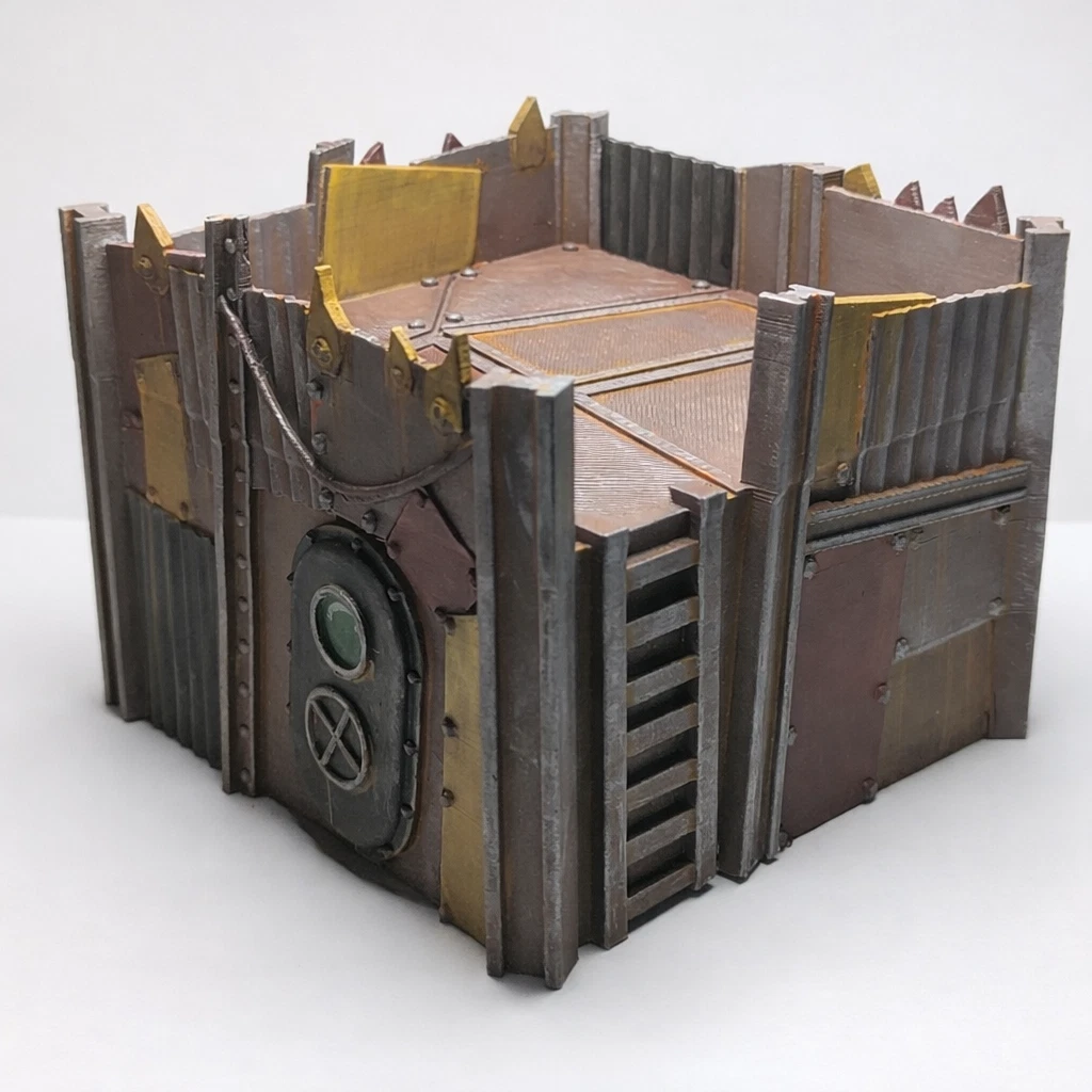 Ork style scrap wargaming terrain buildings compatible with 28mm - photo 3