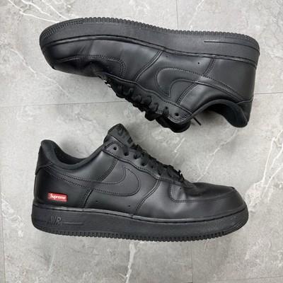 Size 11.5 - Nike Air Force 1 Low x Supreme Box Logo - Black CU9225