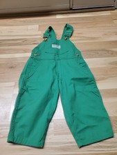 Vintage S Kids Green Saddlebred Denim Overalls See Measurements/no Size Tag