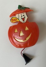 Vintage 1979 Halloween Pumpkin Ghost Pull Pin