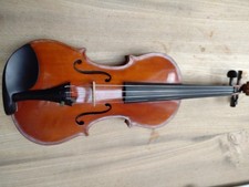 Old Violin.  Restored. New Soundpost, Bridge, Pegs. Ebony fingerboard.