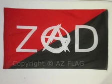 ANARCHY ZAD FLAG 3' x 5' for a pole - ANARCHIST FLAGS 90 x 150 cm - BANNER 3x5 f