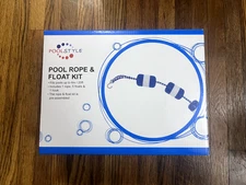 PoolStyle 20′ Rope and Float Kit - Floating Swimming Pool Safety Rope NEW IN BOX
