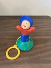 Vintag 1977 Johnson and Johnson Playpath Suction Cup Baby Pull Cord Boy Toy