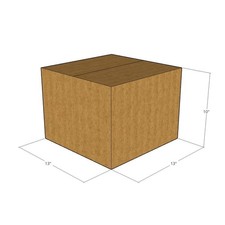 25 13x13x10 Kraft Brown Corrugated Shipping Boxes 32 ECT Single-Wall New