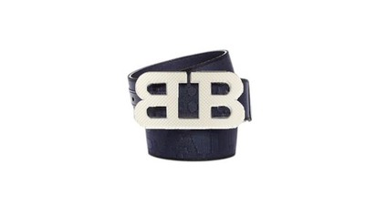 Bally 6239334 Men's Mirror Buckle Reversible Midnight Blue Belt EU 85/US 34