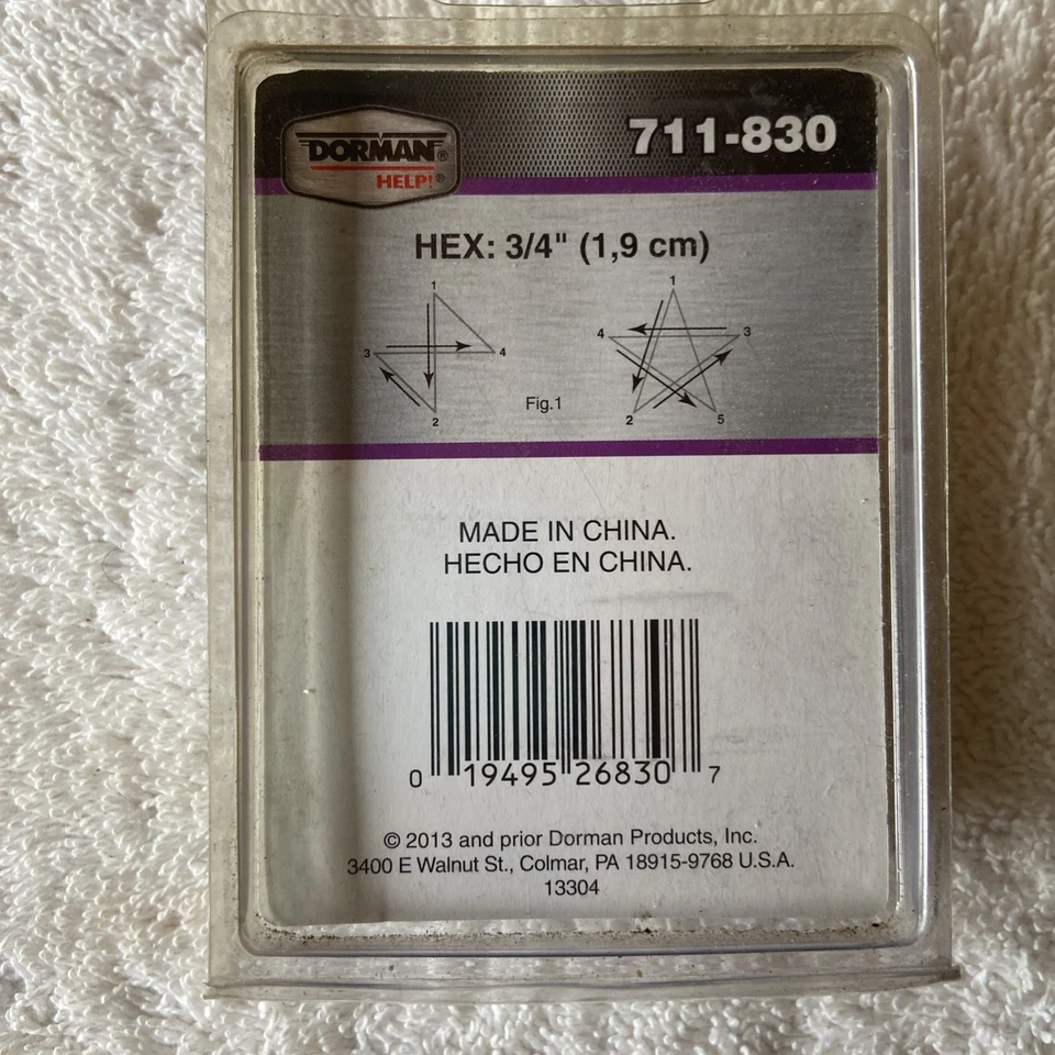 "Tuerca de rueda Dorman 711-830 cromada estándar 7/16-20"" nueva sin abrir"  Foto 2 de 3