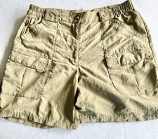 LL Bean Cargo Shorts Mens S Tan Nylon Hiking Outdoor  0 CFL5