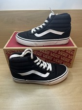 Vans Ward Hi Shoes Womens Size 6 Canvas Black White Skate Sneakers Shoes 69