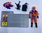 1989 GI Joe Cobra Alley Viper  w/ File Card (Original O-Ring not guaranteed)